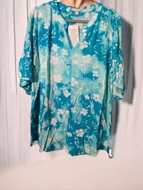 Woman Within Hawaiian Tie Dye Tagged Med Fits 1X NWT